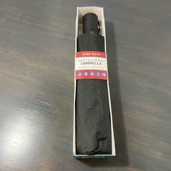 ShedRain Vented Wind Umbrella – Auto Open/Close – 47" – Black – NEW - Picture 2 of 6